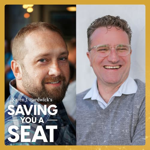 Karen J. Hardwick "Saving You A Seat" podcast cover with guests from Gravity Leadership